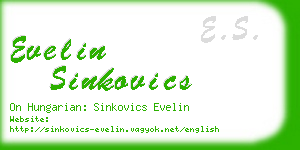 evelin sinkovics business card